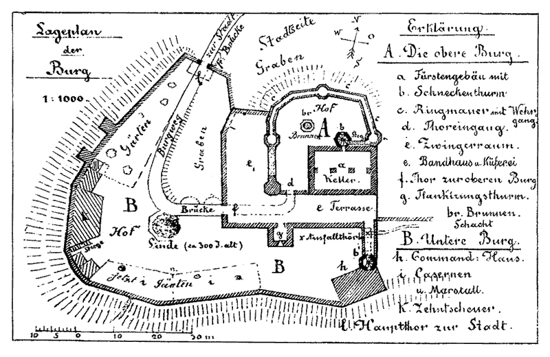 Lageplan der Burg < Dilsberg < Neckar < Mark Twain in Heidelberg 1878